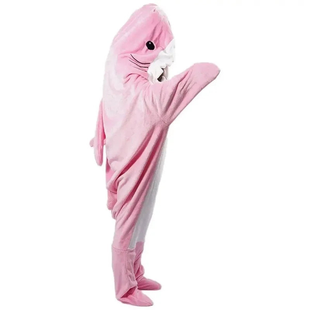 Wearable Shark Sleeping Bag Onesie with Cozy Attached Hood for Adults and Teens