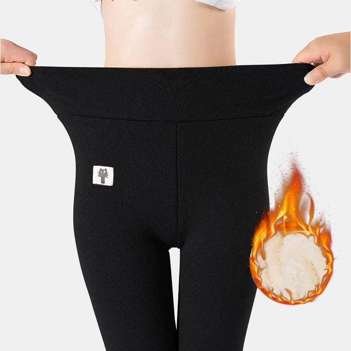 High Waisted Thermal Leggings with Thick Plush Fleece Lining for Cold Weather