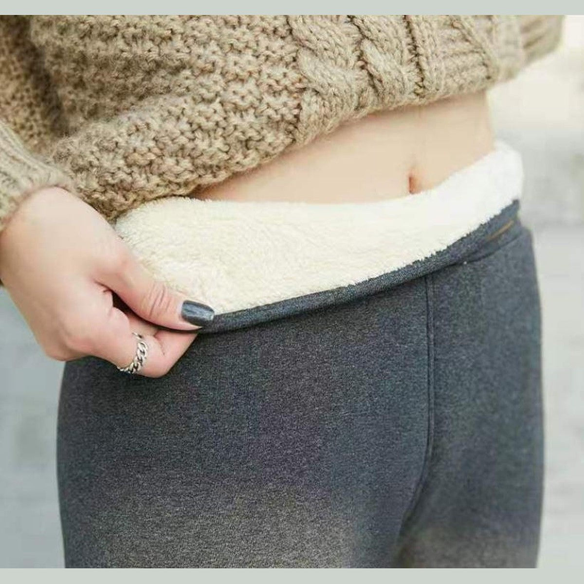 High Waisted Thermal Leggings with Thick Plush Fleece Lining for Cold Weather