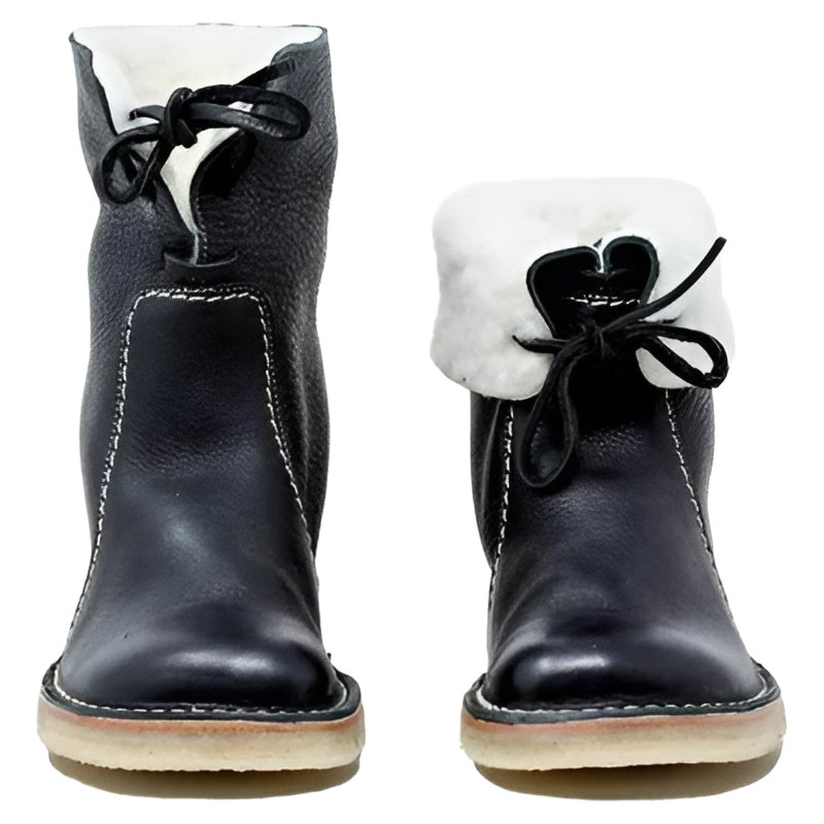 Warm Winter Ankle Boots with Plush Wool Lining and Side Zipper