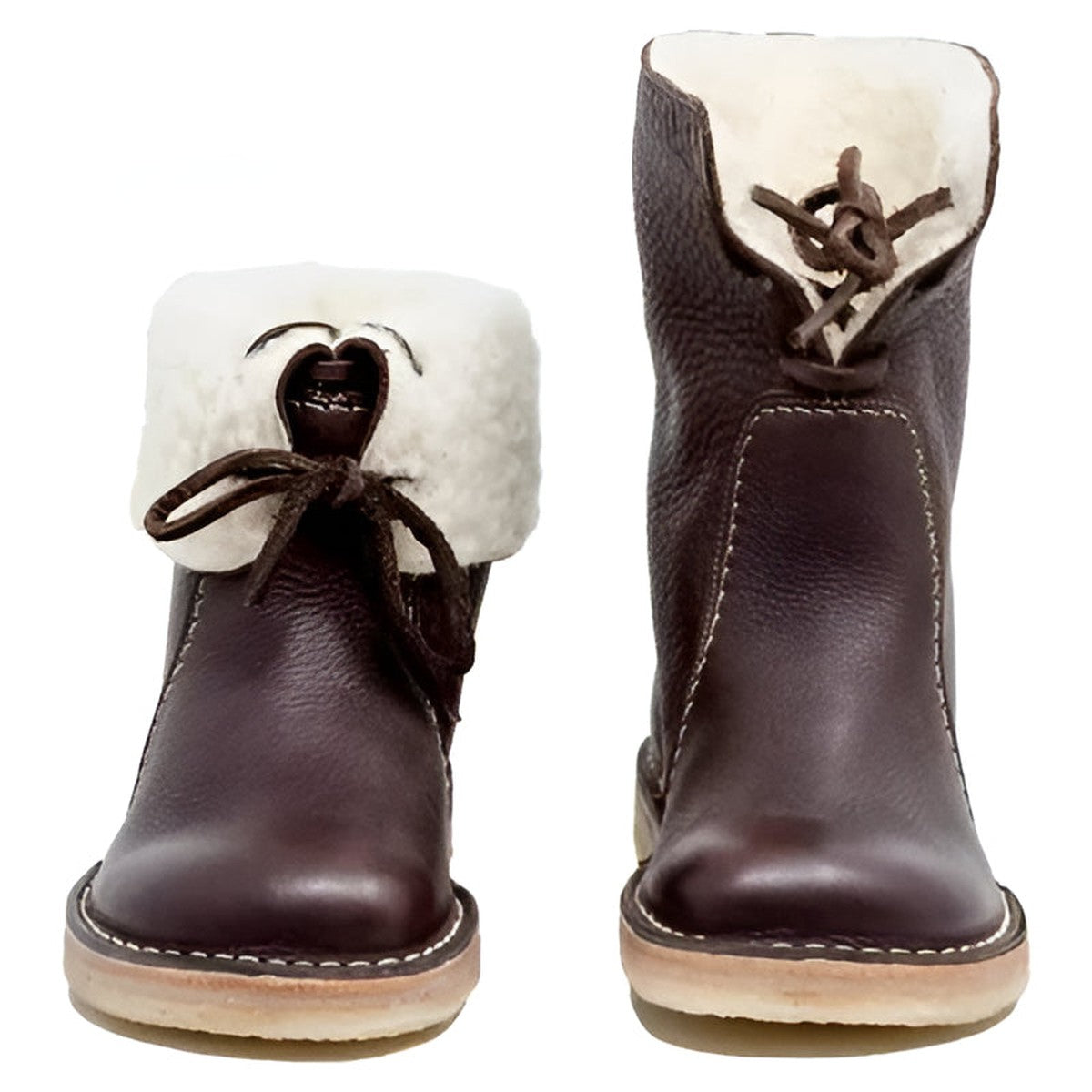 Warm Winter Ankle Boots with Plush Wool Lining and Side Zipper