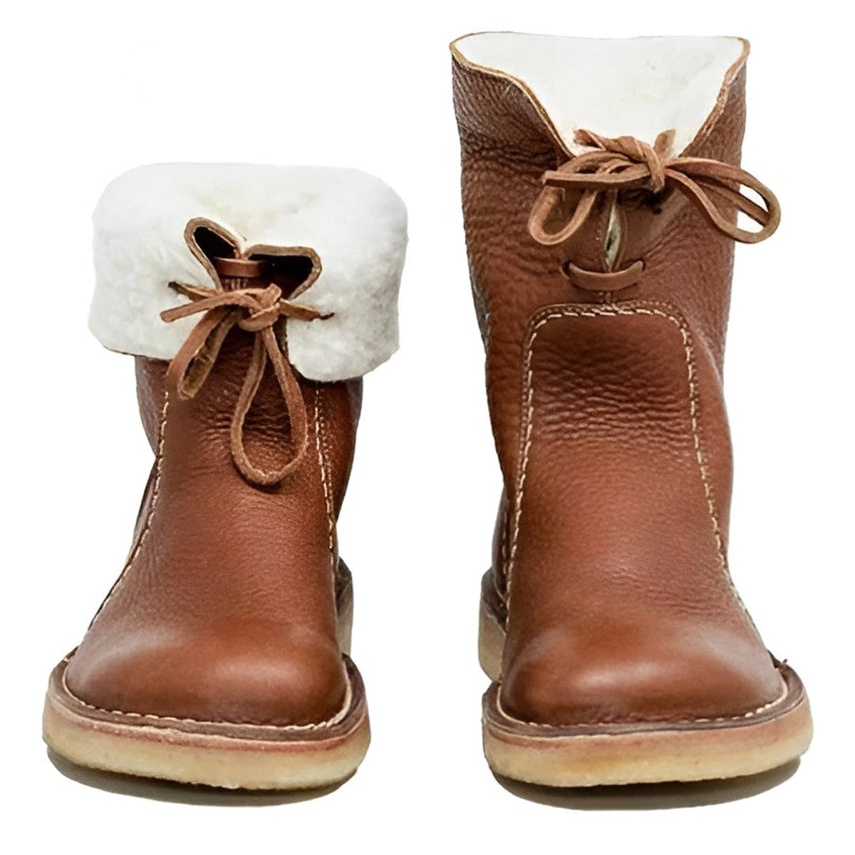 Warm Winter Ankle Boots with Plush Wool Lining and Side Zipper