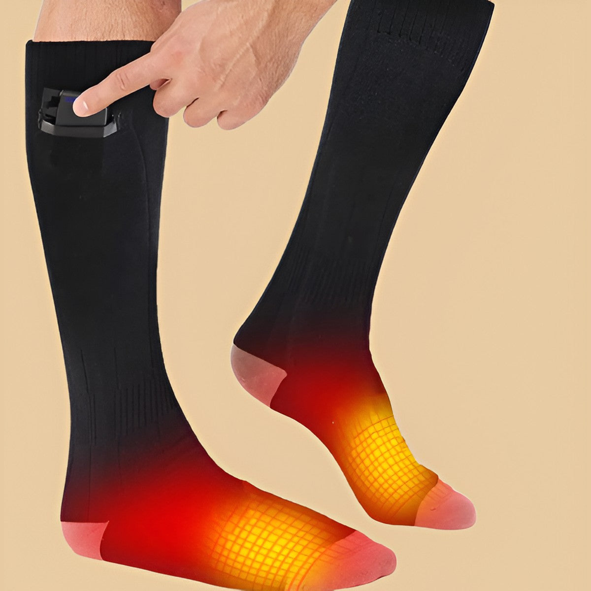 Electric Heated Socks with Rechargeable Battery and Remote Temperature Control