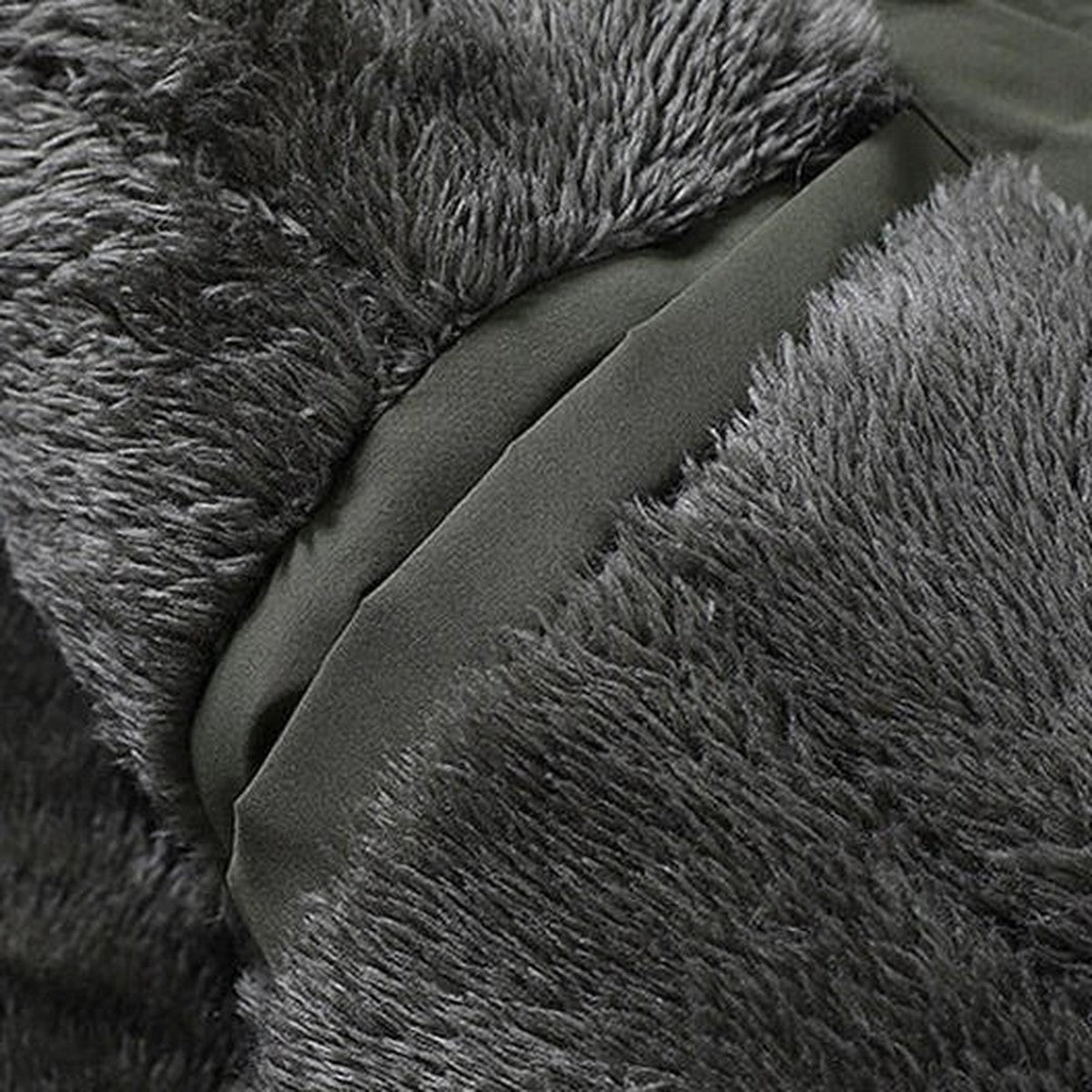 Warm Winter Tactical Fleece Coat with Multiple Cargo Pockets and Stand Collar
