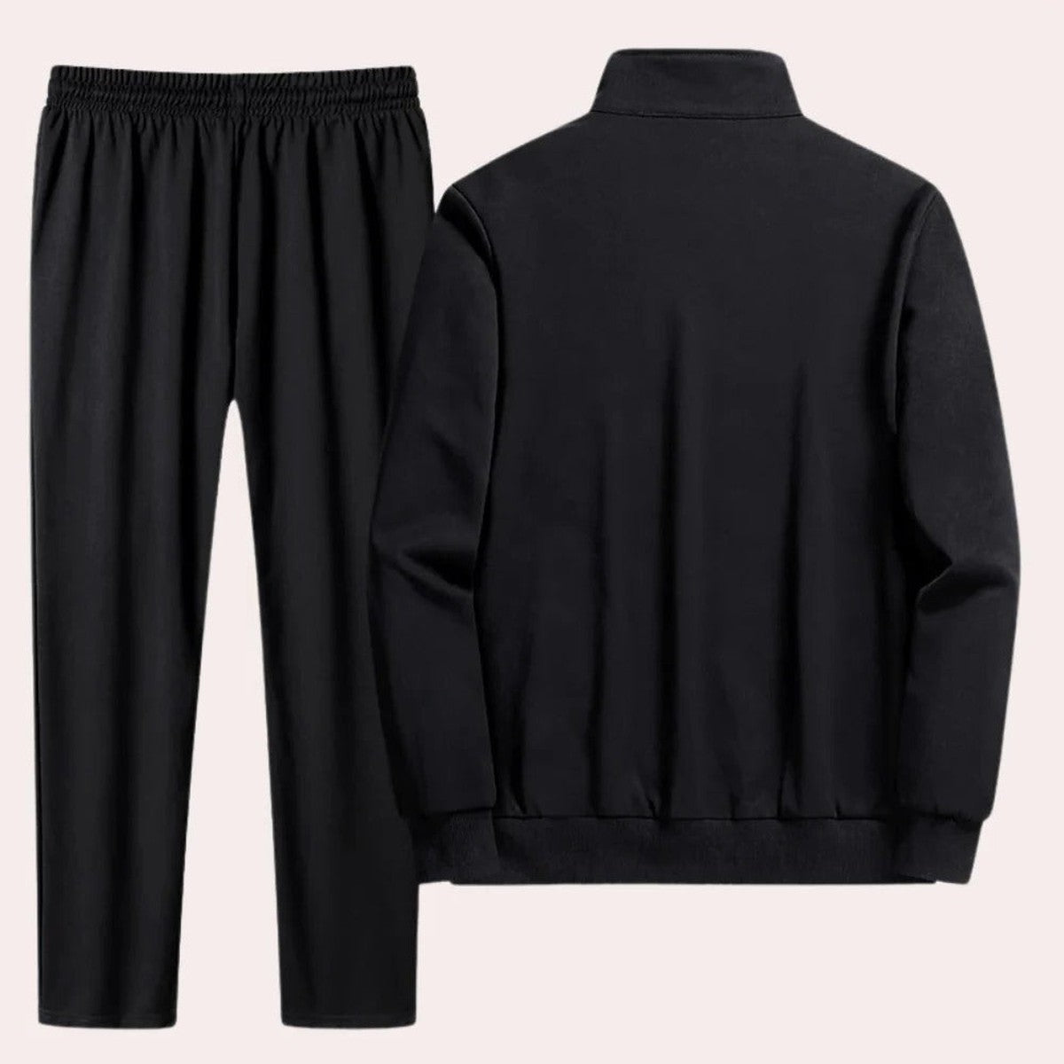 Men Two Piece Sweatsuit with Full Zip Hooded Jacket and Matching Jogger Pants