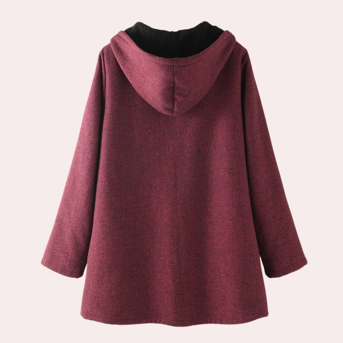 Winter Puffer Coat with Fleece Lined Hood and Fur Trim for Women