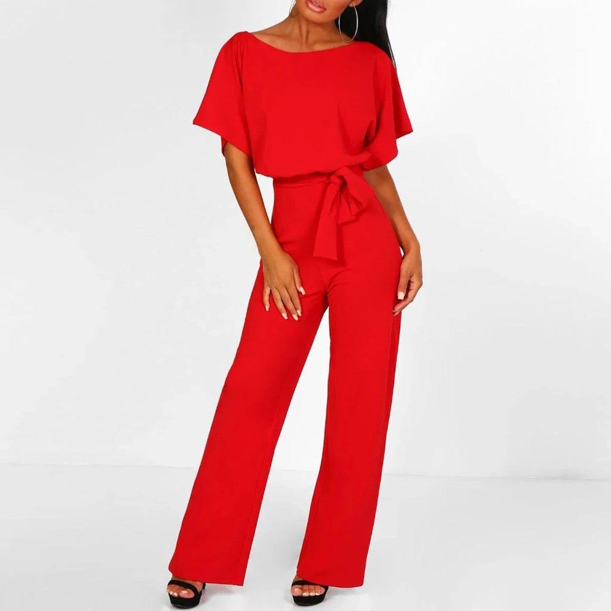 Sleeveless Wide Leg Jumpsuit with Front Patch Pockets