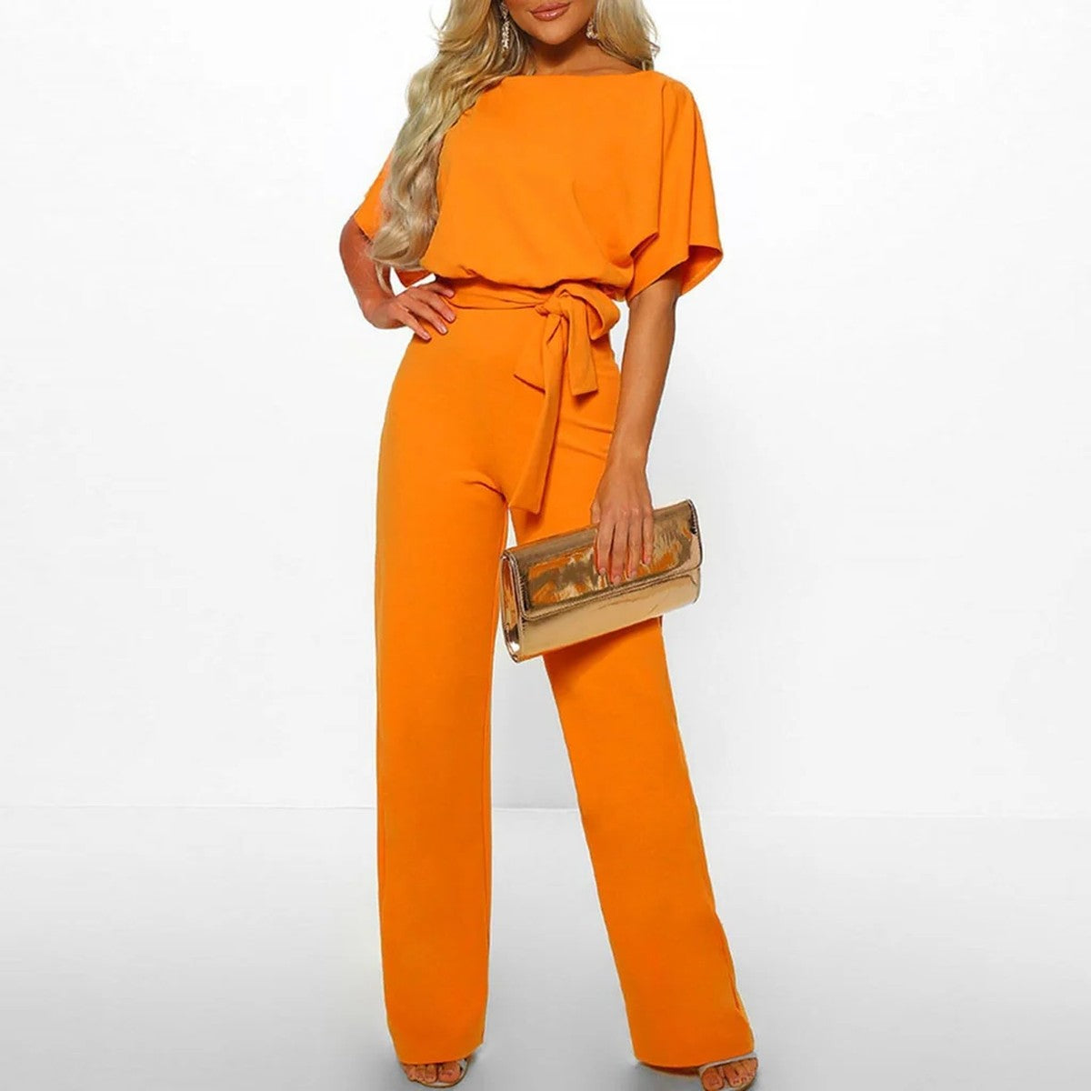 Sleeveless Wide Leg Jumpsuit with Front Patch Pockets