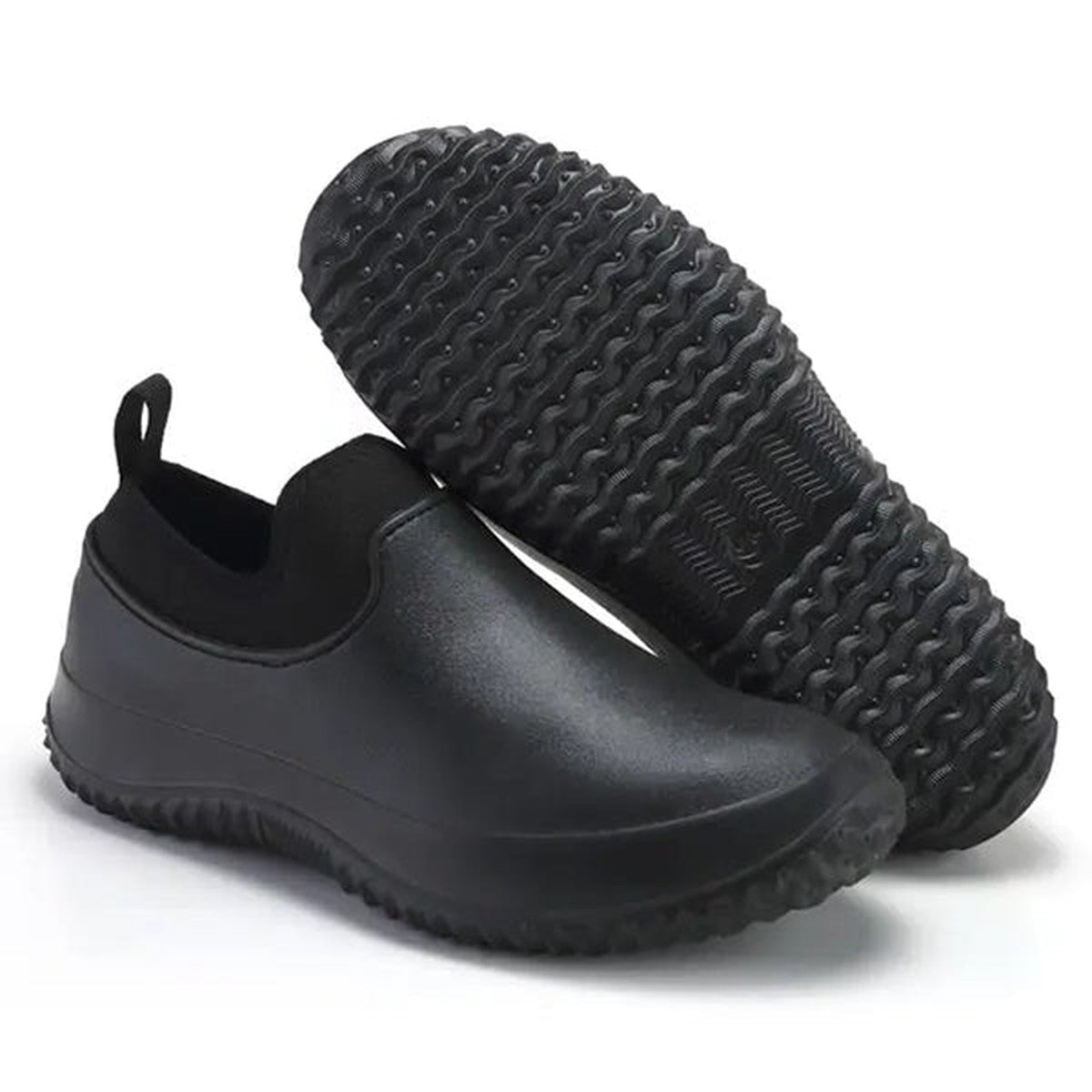 Cushioned Safety Work Shoes with Slip Resistant Grip and Steel Toe Protection