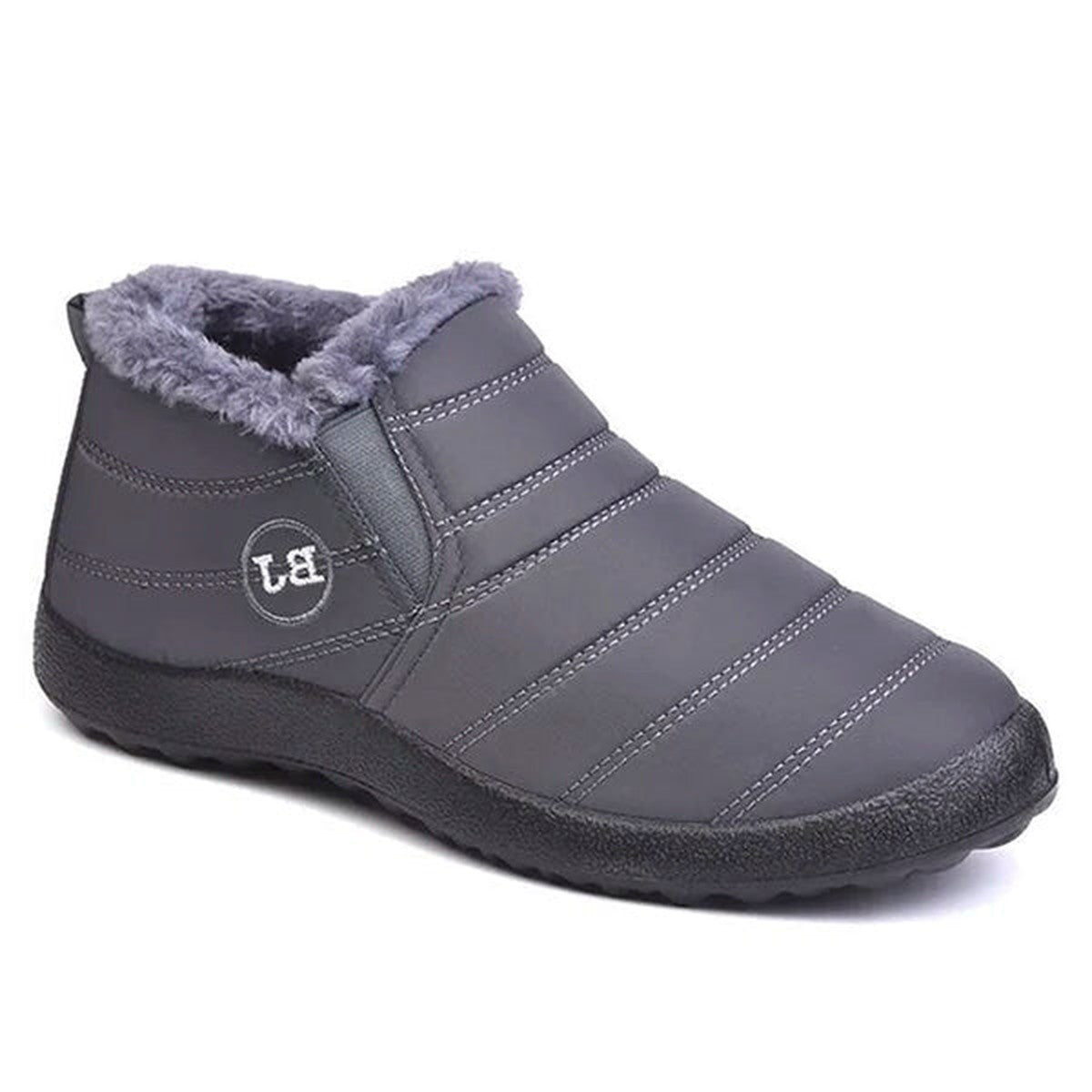 Thermal Ankle Snow Boots with Warm Fleece Lining and Grippy Winter Soles