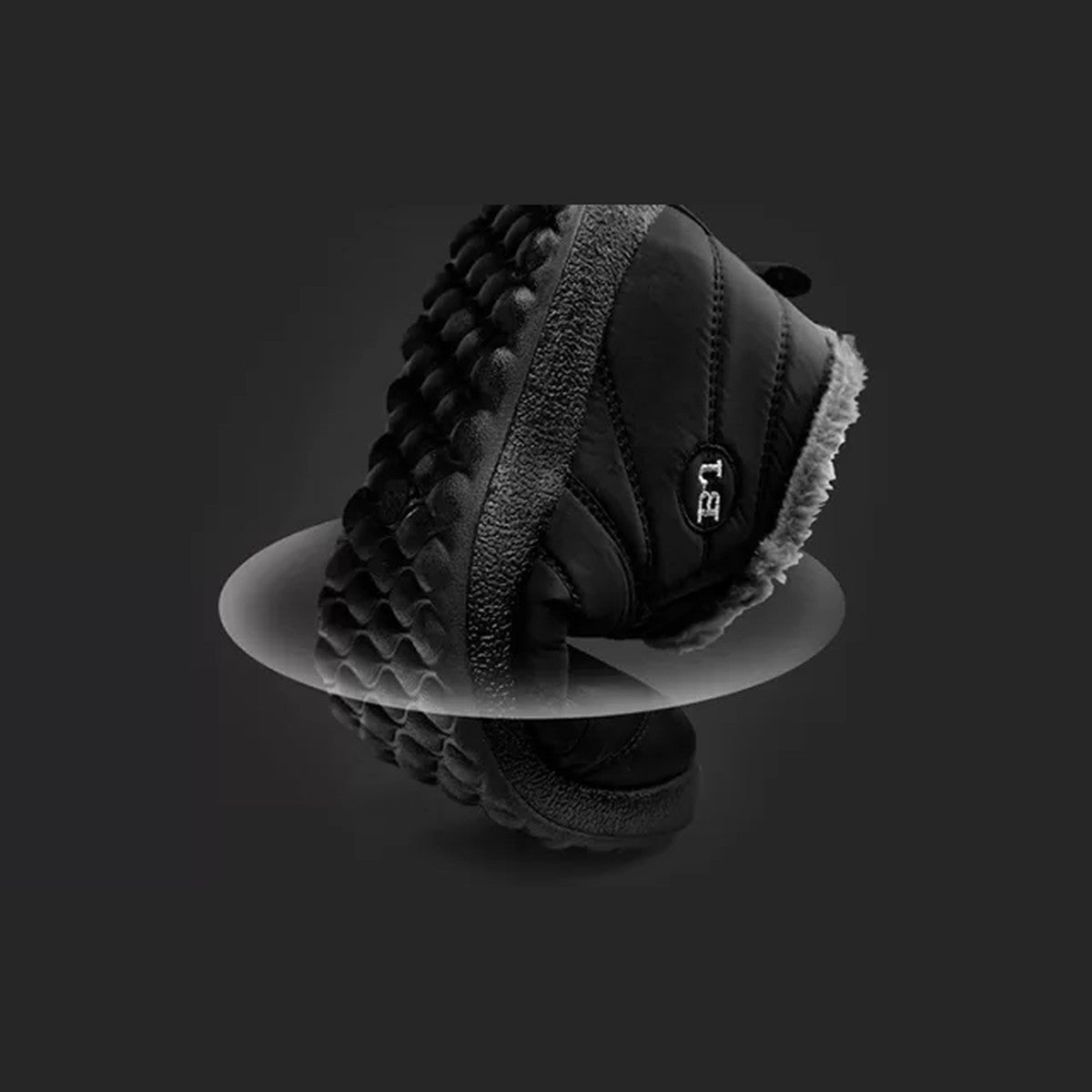 Thermal Ankle Snow Boots with Warm Fleece Lining and Grippy Winter Soles