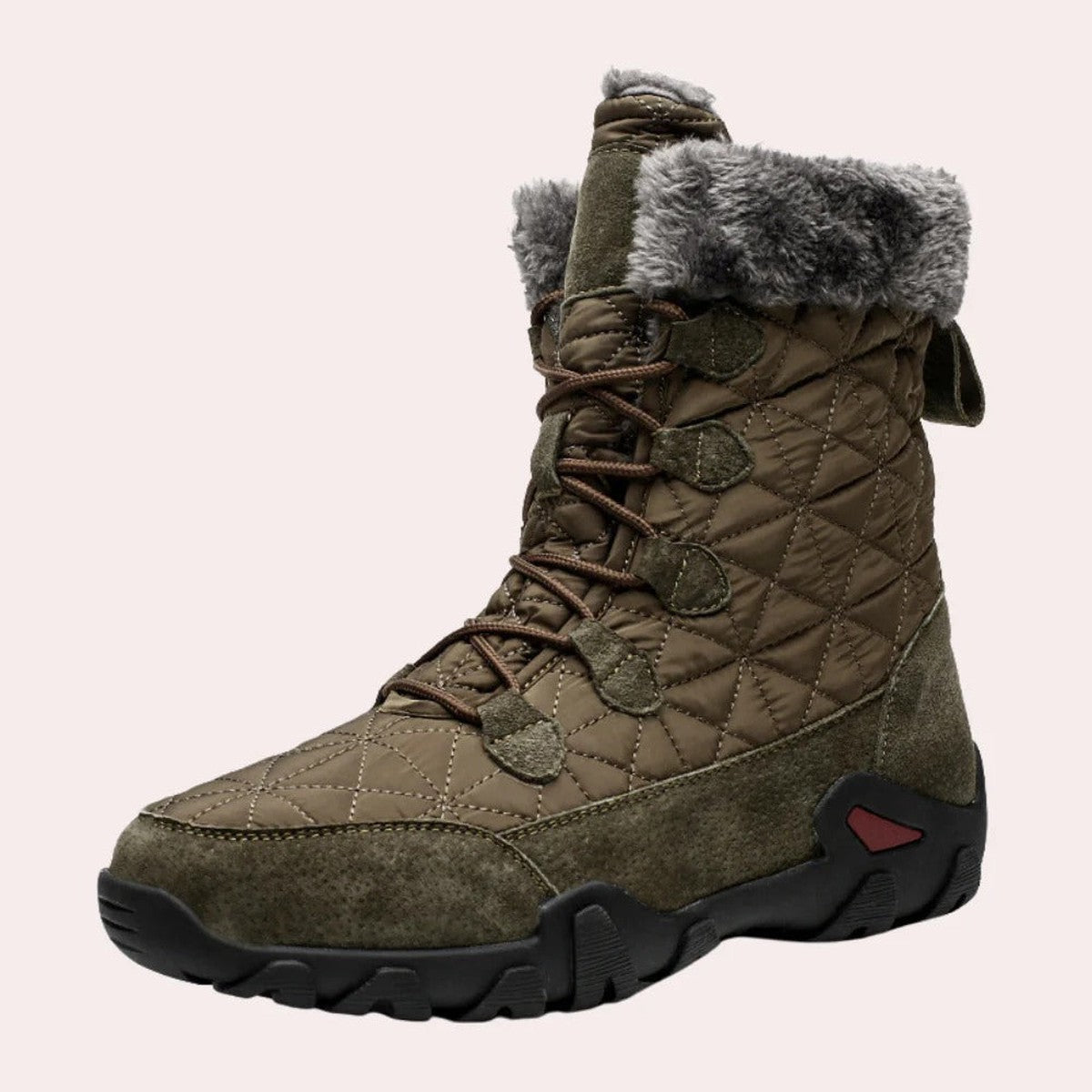 Men Winter Snow Boots with Warm Fleece Lining and Non Slip Soles