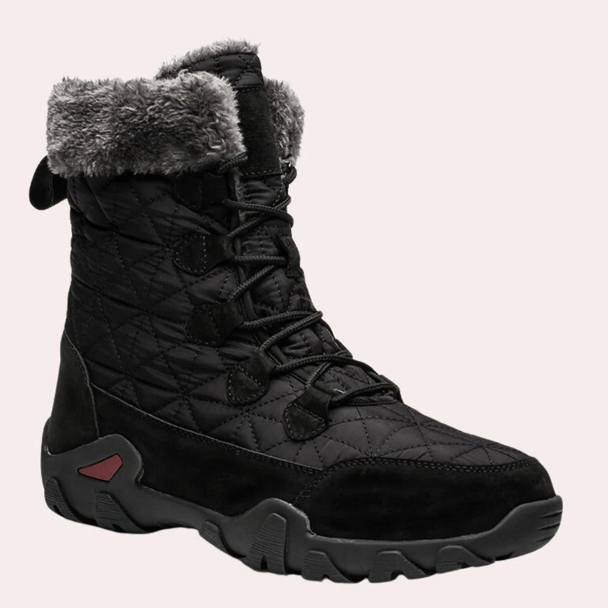 Men Winter Snow Boots with Warm Fleece Lining and Non Slip Soles