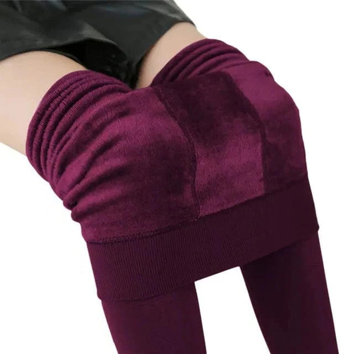 Thermal Fleece Lined Tights with High Waist and Thick Warm Interior Lining