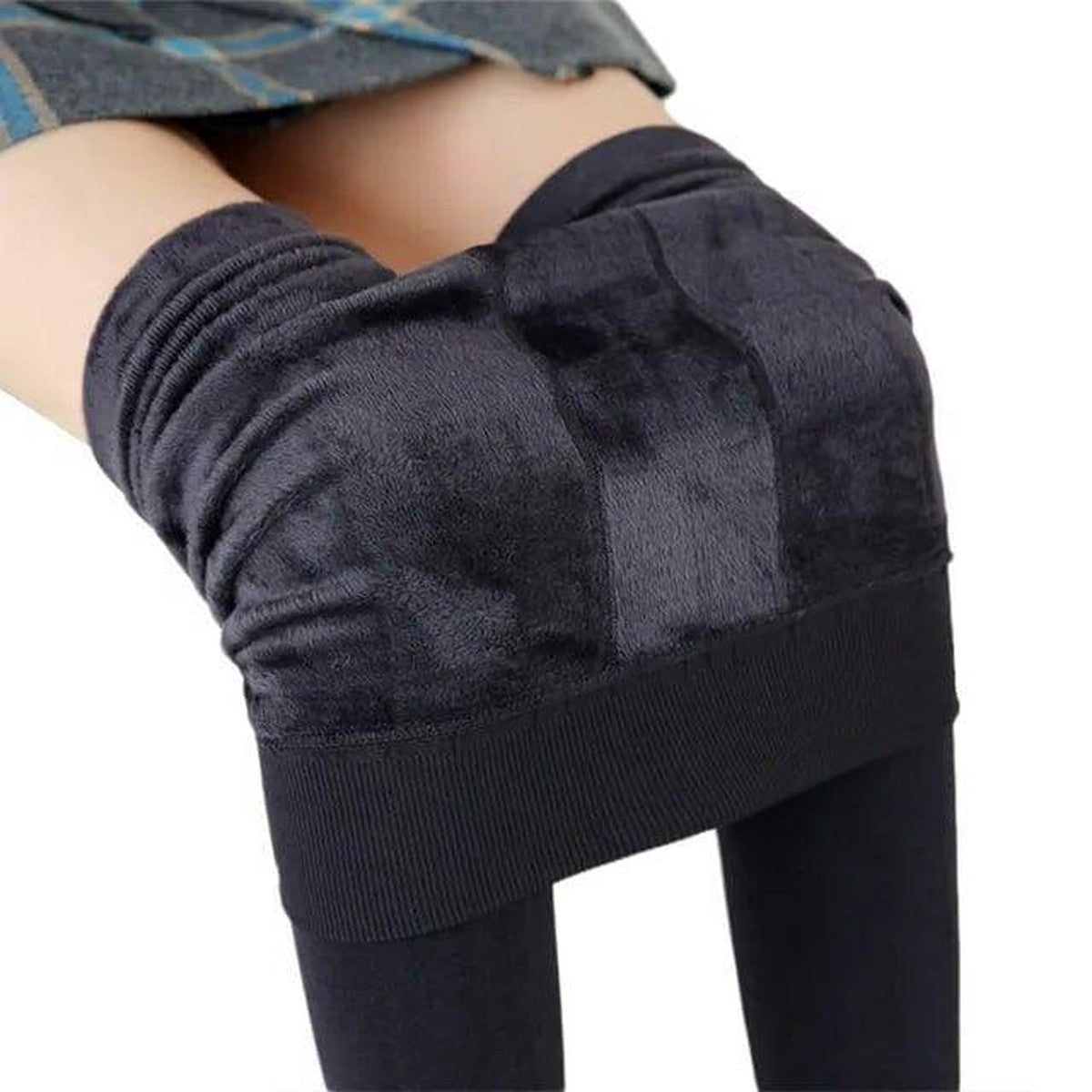 Thermal Fleece Lined Tights with High Waist and Thick Warm Interior Lining