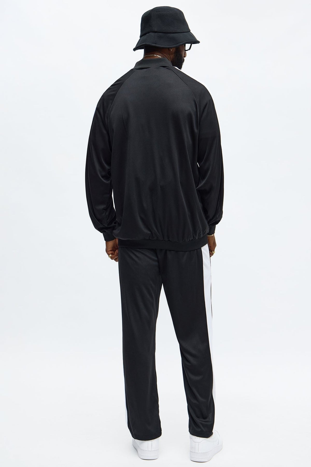 Adult Hip Hop Costume Set with Black and White Contrast