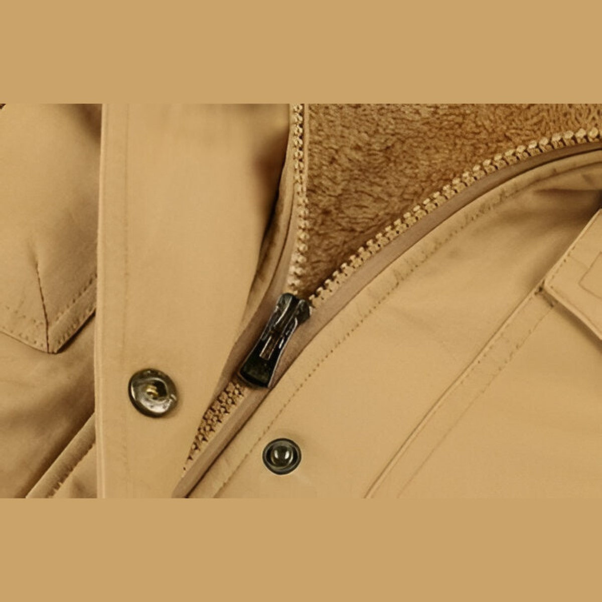 Sherpa Fleece Winter Coat with Faux Fur Trim and Toggle Buttons