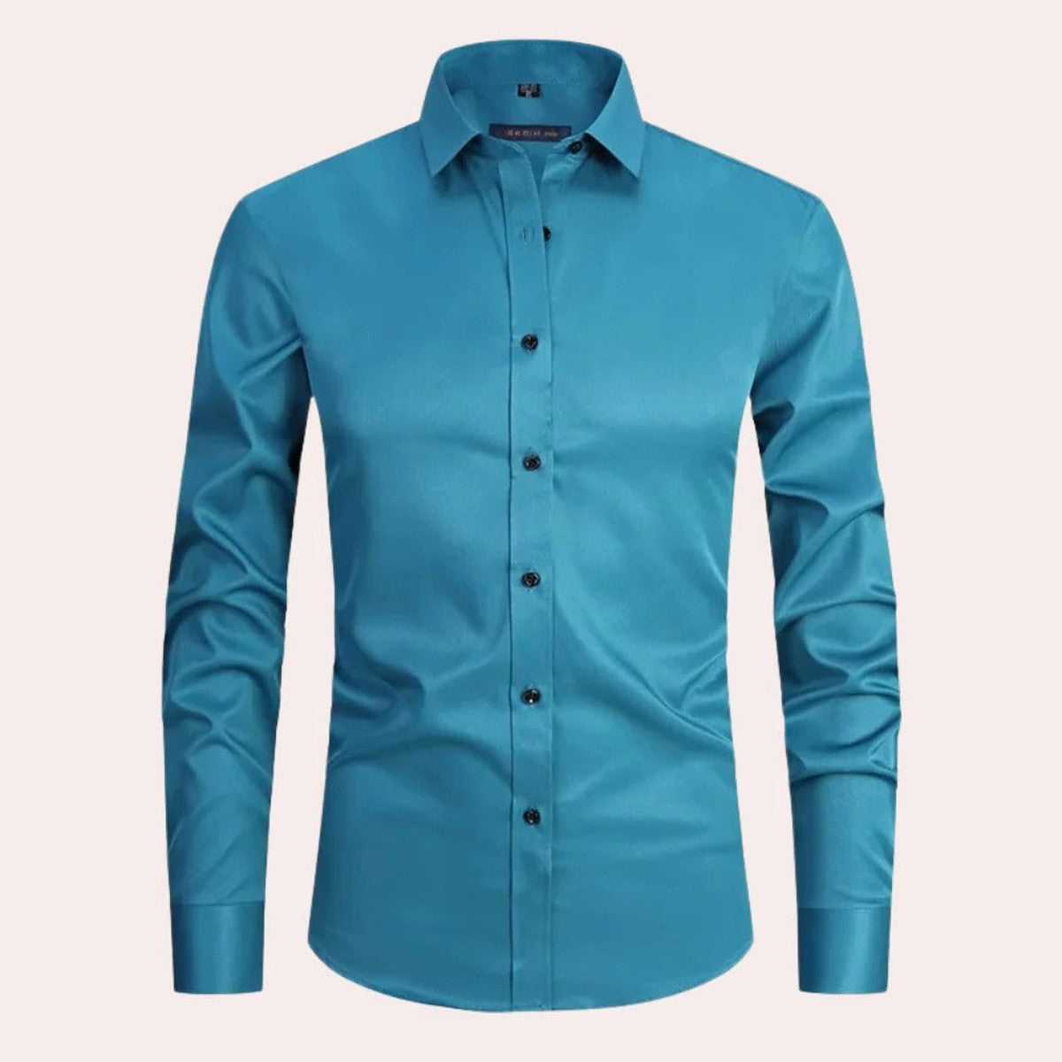 Men Short Sleeve Button Down Dress Shirt with Flexible Stretch Fabric