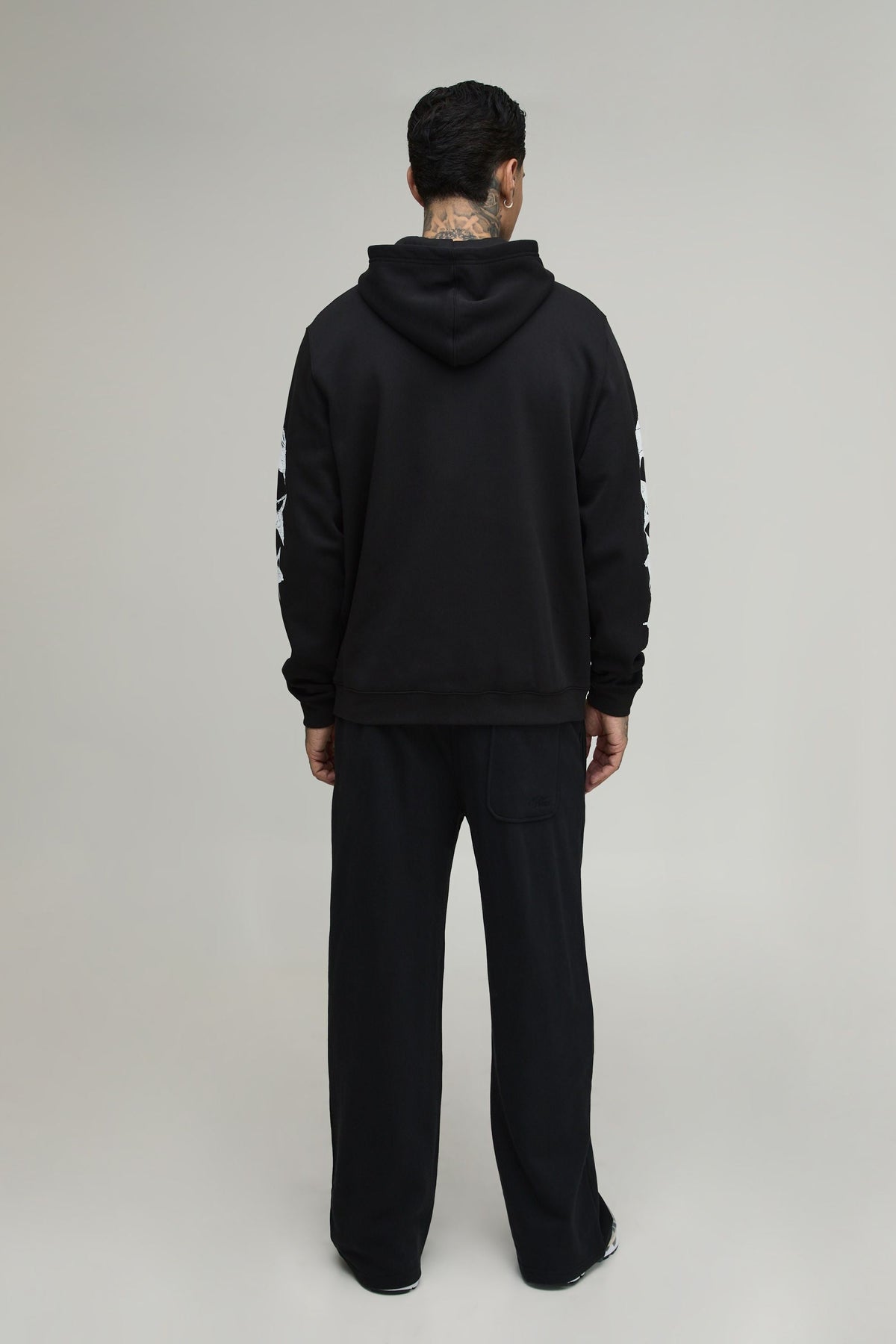 Casual Long Sleeve Zip Up Hoodie with Spider Graphic Doodle Print
