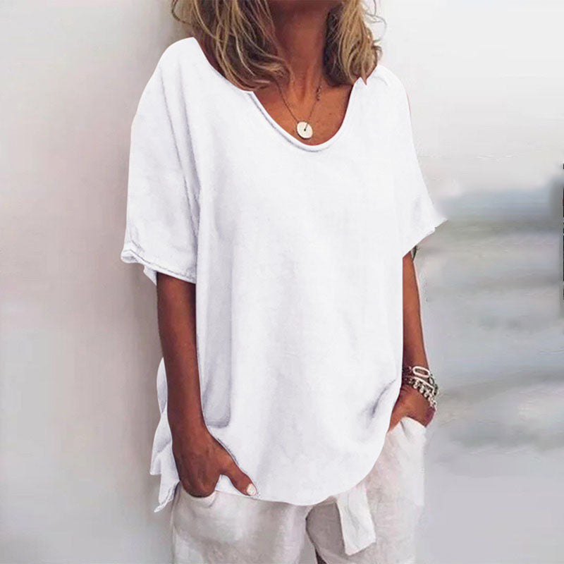 Soft Breathable Blouse with Loose Draped Fit and Lightweight Fabric