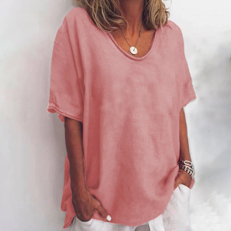 Soft Breathable Blouse with Loose Draped Fit and Lightweight Fabric