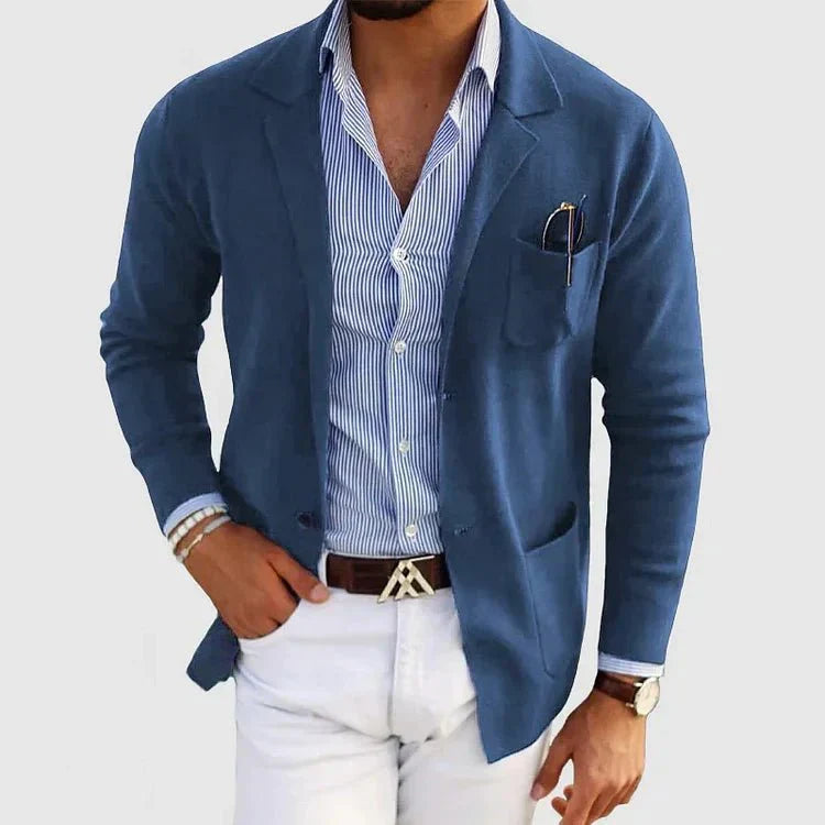Michael | Men's Casual Knit Blazer - Image 1
