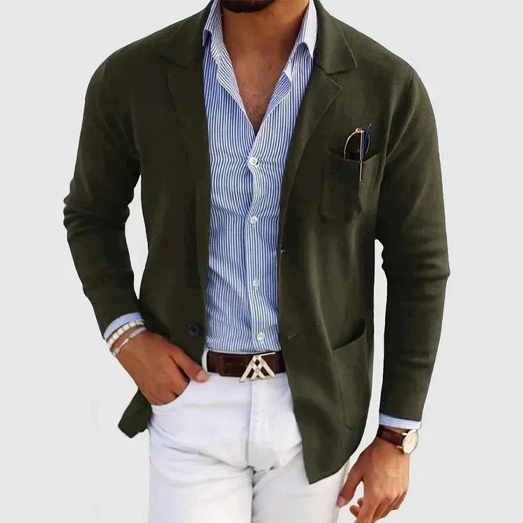 Michael | Men's Casual Knit Blazer - Image 5