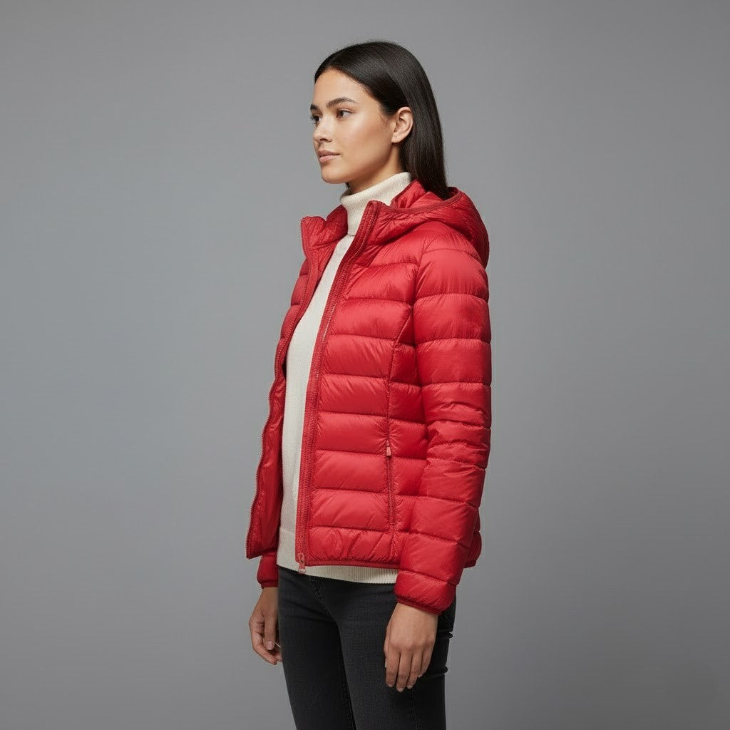 Lightweight Padded Jacket for Women with Breathable Lining