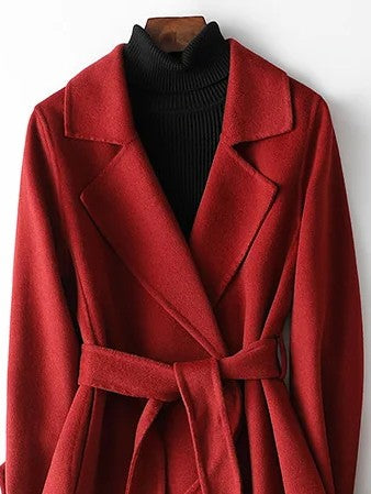Virginia | Women's Belted Wrap Coat - Image 2